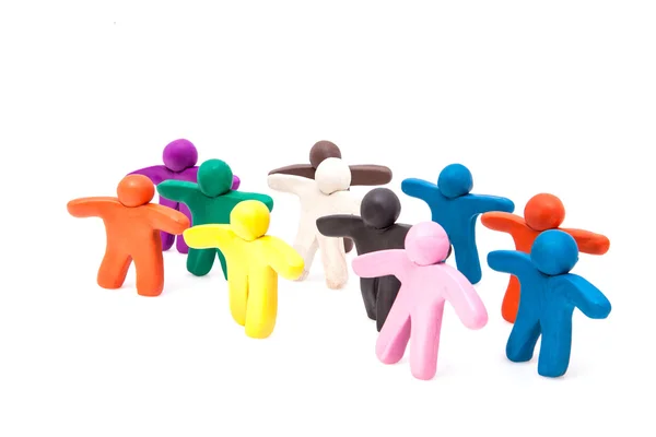 Grand groupe de plasticine humaine  . — Photo