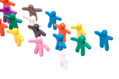Plastik insan büyük bir grup .