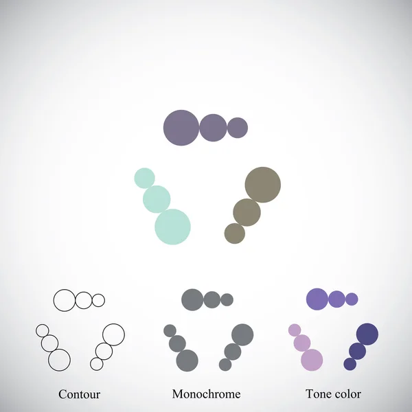 Abstrakte Figur besteht aus Kreisen — Stockvektor