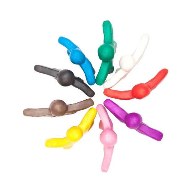 Multicolored plasticine human figures — Stock Photo, Image