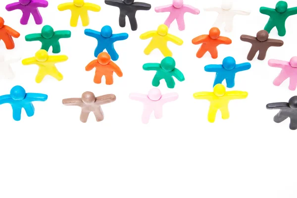 Menigte groep van kleurrijke plasticine — Stockfoto