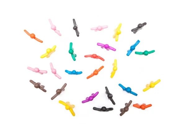 Crowd group of colourful plasticine — Stock Photo, Image