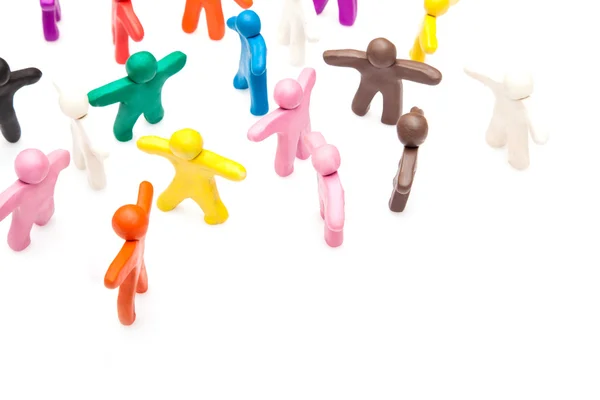 Menigte groep van kleurrijke plasticine — Stockfoto