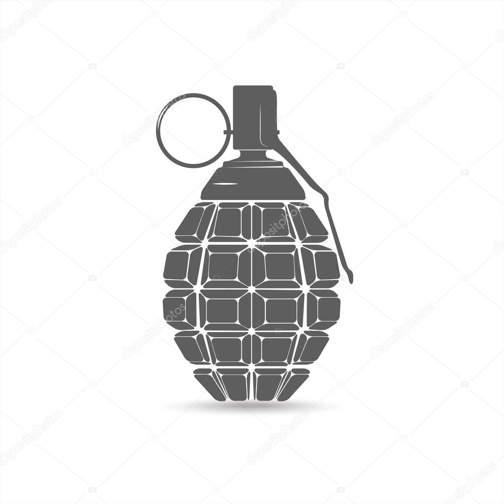 Grey hand grenade