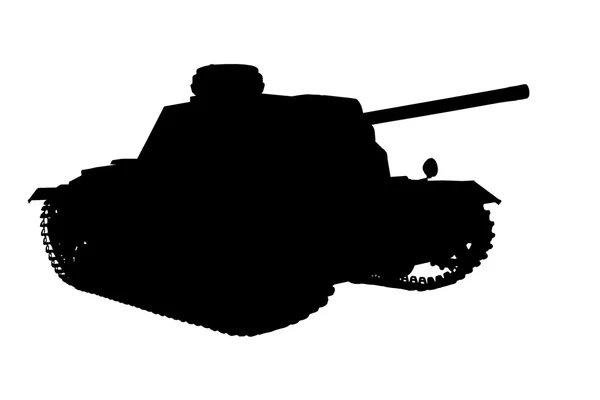 Silhouette panzer — Stock Photo, Image