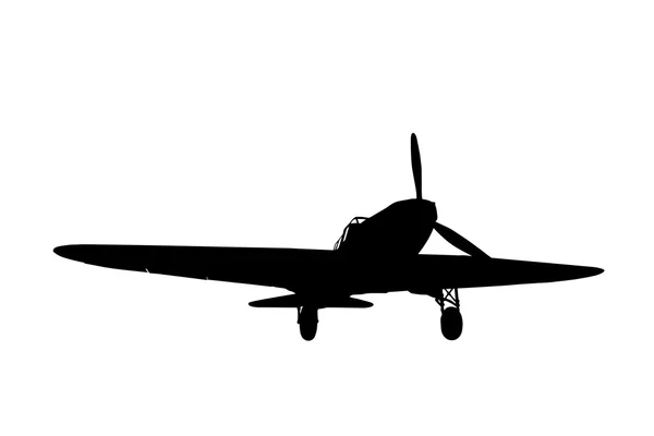 Silhouette of the plane — Stock Photo, Image