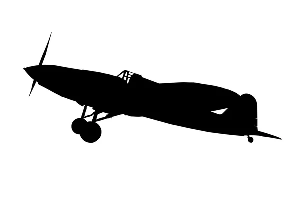 Sziluettjét egy repülőgép — Stock Fotó