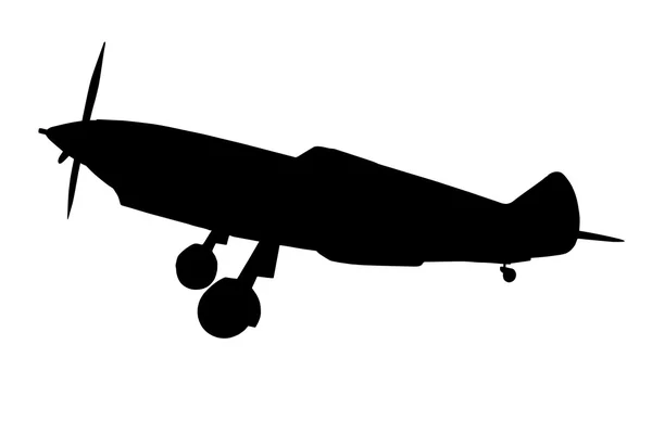 Silhouette of military plane — Stock Photo, Image