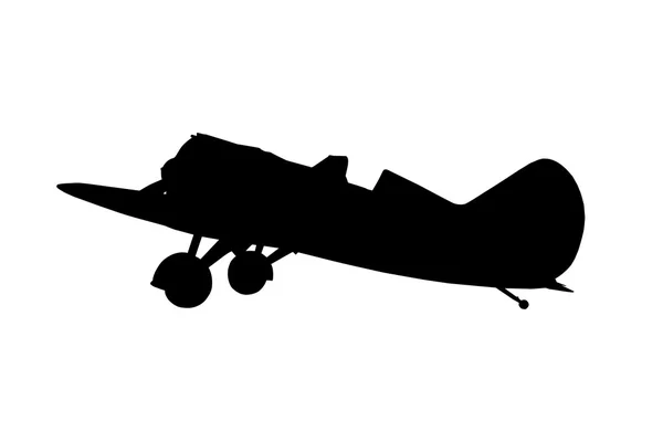 Silhouet van militair vliegtuig — Stockfoto