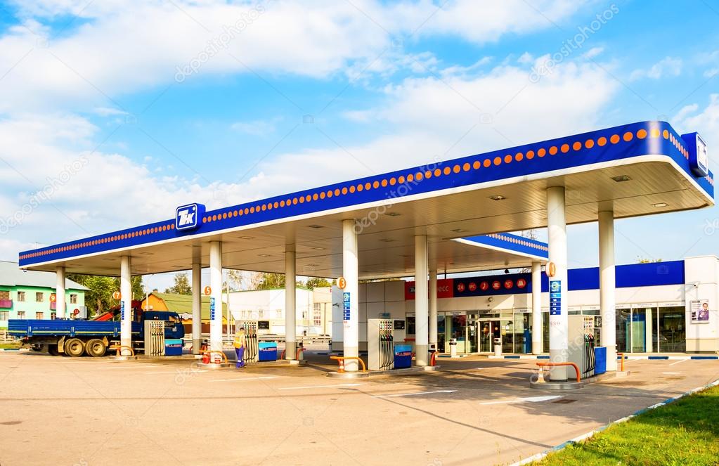 SAMARA, RUSSIA - AUGUST 26, 2015: TNK gas station. TNK is one of the largest russian oil companies