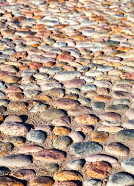 Arka plan olarak eski asfalt Karayolu yakın çekim