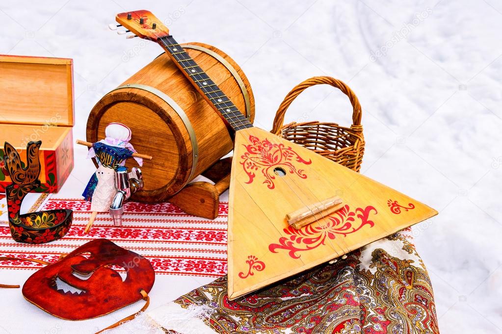 Balalaika and other products of Russian folk art