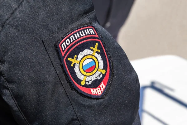 A hüvely egyenruha az orosz rendőr a Chevron — Stock Fotó