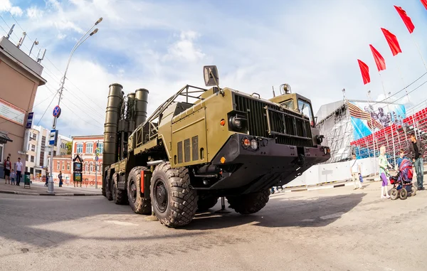 O S-300 é um sistema russo de mísseis anti-balísticos. — Fotografia de Stock