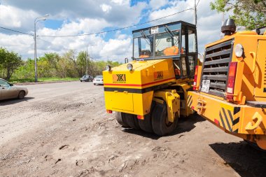 Ağır inşaat makinaları Park yakınındaki yapım aşamasında 