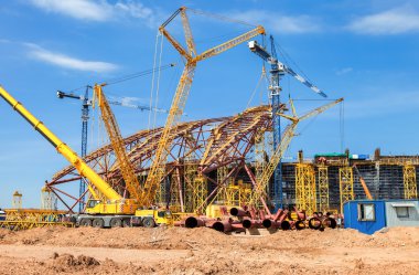 Cosmos Arena Futbol için modern bir stadyum inşaatı eşleşir