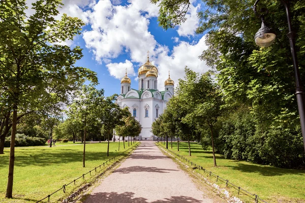 Orthodoxe Catherine's kathedraal in de stad Poesjkin (Tsarskoye Selo) — Stockfoto