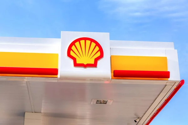 Samara Ryssland Oktober 2020 Emblem För Royal Dutch Shell Oljebolag — Stockfoto