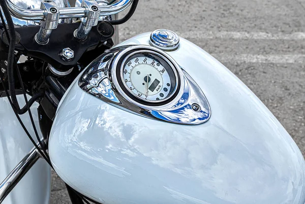 Samara Russia May 2019 Speedometer Fuel Tank Motorcycle Close — Stock Photo, Image