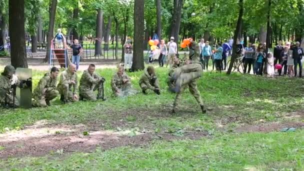 Samara Rusland Mei 2017 Special Forces Soldaten Bij Tactische Oefeningen — Stockvideo