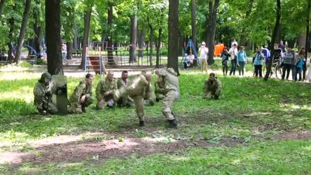 Samara Rusland Mei 2017 Special Forces Soldaten Bij Tactische Oefeningen — Stockvideo