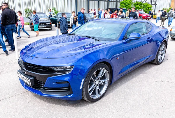 Samara Rússia Maio 2018 Veículo Chevrolet Azul Rua Cidade — Fotografia de Stock