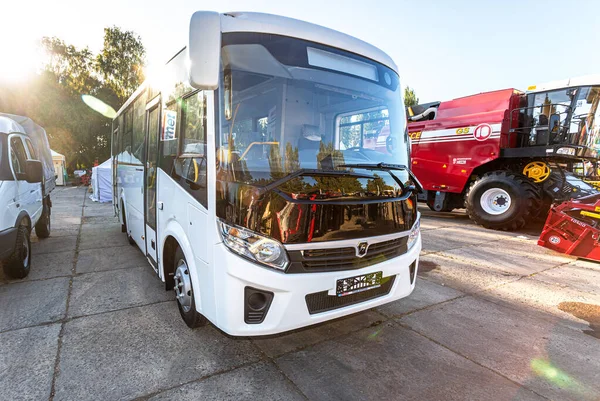 Samara Rosja Września 2017 Kompaktowy Autobus Miejski Paz Vector Następny Obraz Stockowy