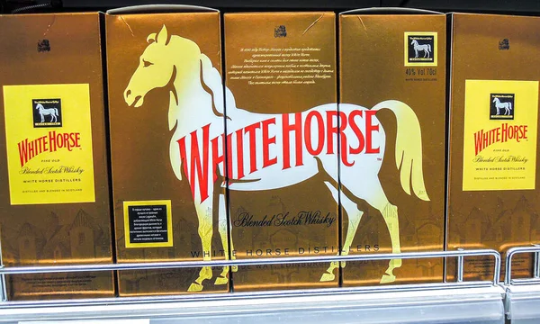 Самара Россия Января 2020 Года Виски White Horse Готов Продаже — стоковое фото