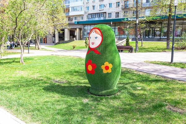 Samara Rusia Mayo 2021 Escultura Paisaje Forma Muñeca Matryoshka Una — Foto de Stock