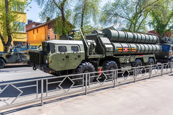 サマラ ロシア 2021年5月6日 ロシアの対空ミサイルシステム Sam 400街の勝利 — ストック写真