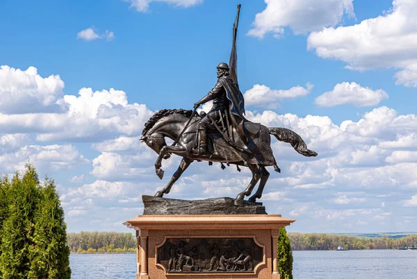 Samara Russia May 2021 Bronze Monument Founder Samara City Prince — Stock Photo, Image