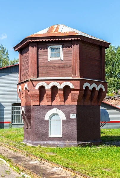 Borovichi Russia August 2020 Old Water Tower Provincial Railway Station — Stock Photo, Image