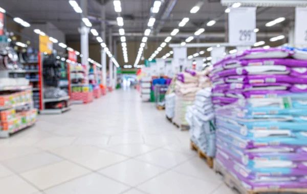 Abstraktní Rozostření Řetězovém Supermarketu Pro Pozadí — Stock fotografie