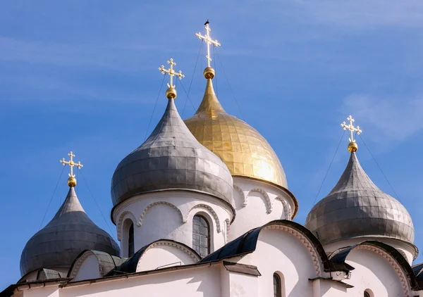 Cattedrale di Santa Sofia nel Cremlino, Grande Novgorod, Russia — Foto Stock