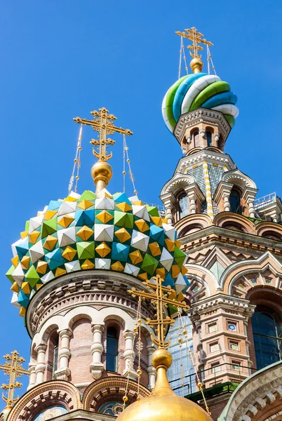 Domes of Church of the Savior on Spilled Blood in St. Petersburg — Stock Photo, Image