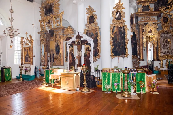 Interior of the Church of the Holy Face in the village Mlevo — Stock Photo, Image