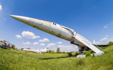 Samara, Rusya Federasyonu - 25 Mayıs 2014: Tupolev Tu-144 firs uçaktı