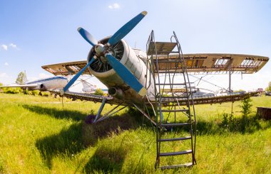 Samara, Rusya - ö. 25 Nisan 2014: eski Rus uçak an-2'de bir bir