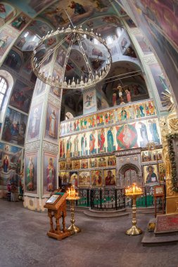 Interior of the Assumption Cathedral in Iversky Monastery