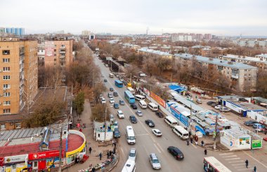Yükseklikten City, kuş görünümü göster