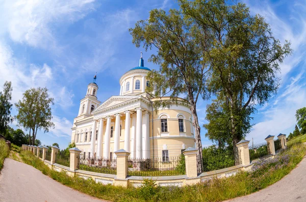 Chrám vzkříšení v obci Selco-Karelská, Tve — Stock fotografie