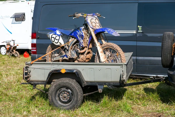 Race bike after the competition in motocross — Stock Photo, Image