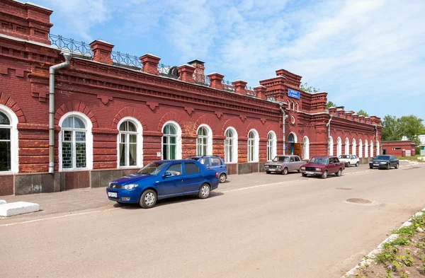 Blick auf das Bahnterminal arzamas-1 im Sommer — Stockfoto