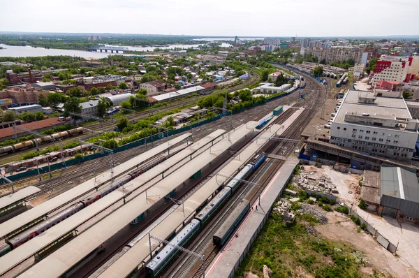 View from the lookout of Samara Rail Terminal — Stock Photo, Image