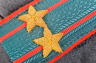 Shoulder strap of  lieutenant colonel of russian police clipart