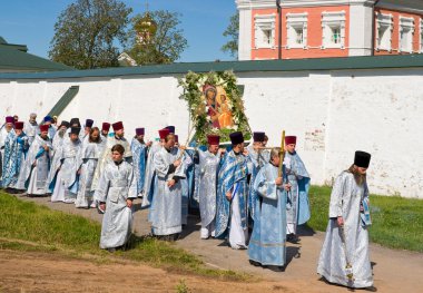 Simge of Our Lady of IV yıllık kutsal dini alay
