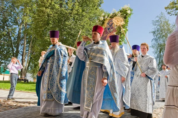 La sacra processione religiosa annuale di Icona di Nostra Signora di Iv — Foto Stock
