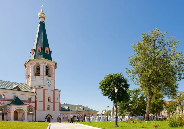 The annual sacred religious procession of Icon of Our Lady of Iv — Stock Photo, Image