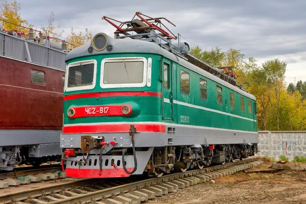 Trains at the Samara Railway Museum in sunny day — Stock Photo, Image