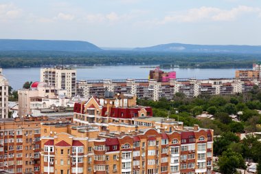 Şehir Samara, Rusya Federasyonu yükseklikten görüntülemek